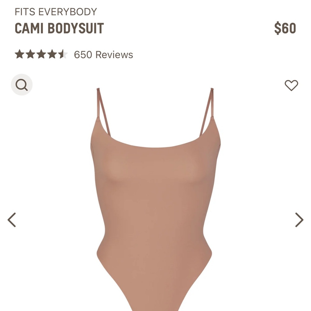 Skims Fits Everybody Cami BodySuit in Sienna size M